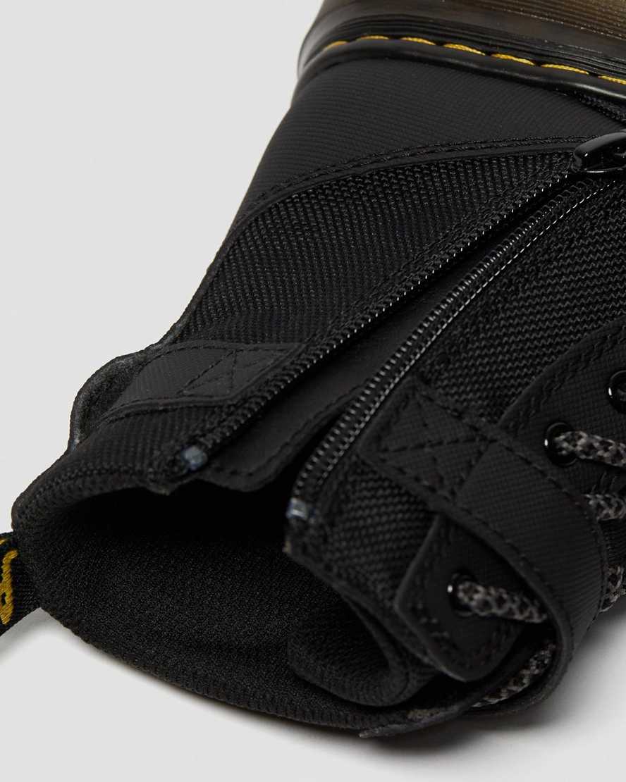schwarze dr. martens combs tech kinder-freizeitstiefel