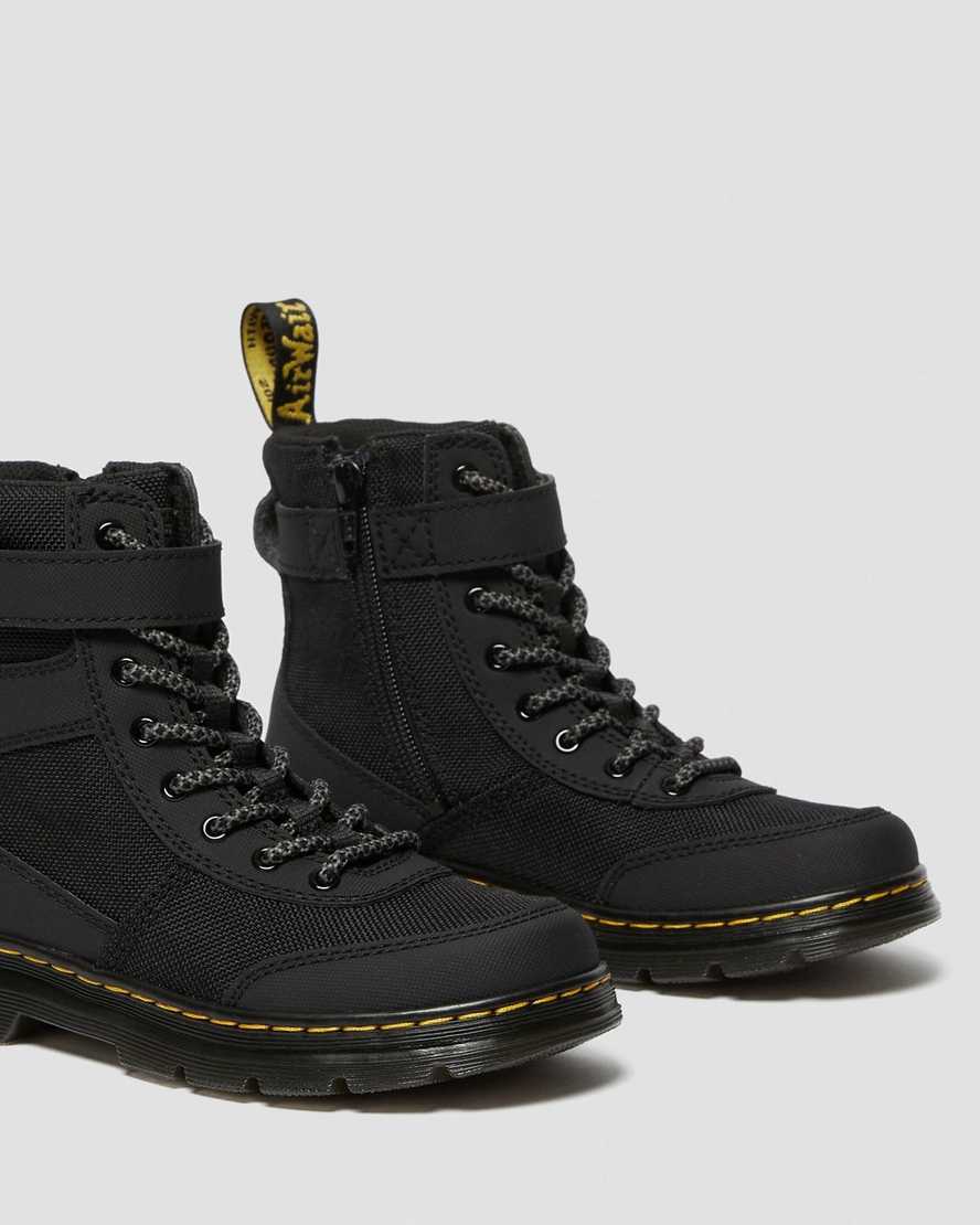 schwarze dr. martens combs tech kinder-freizeitstiefel