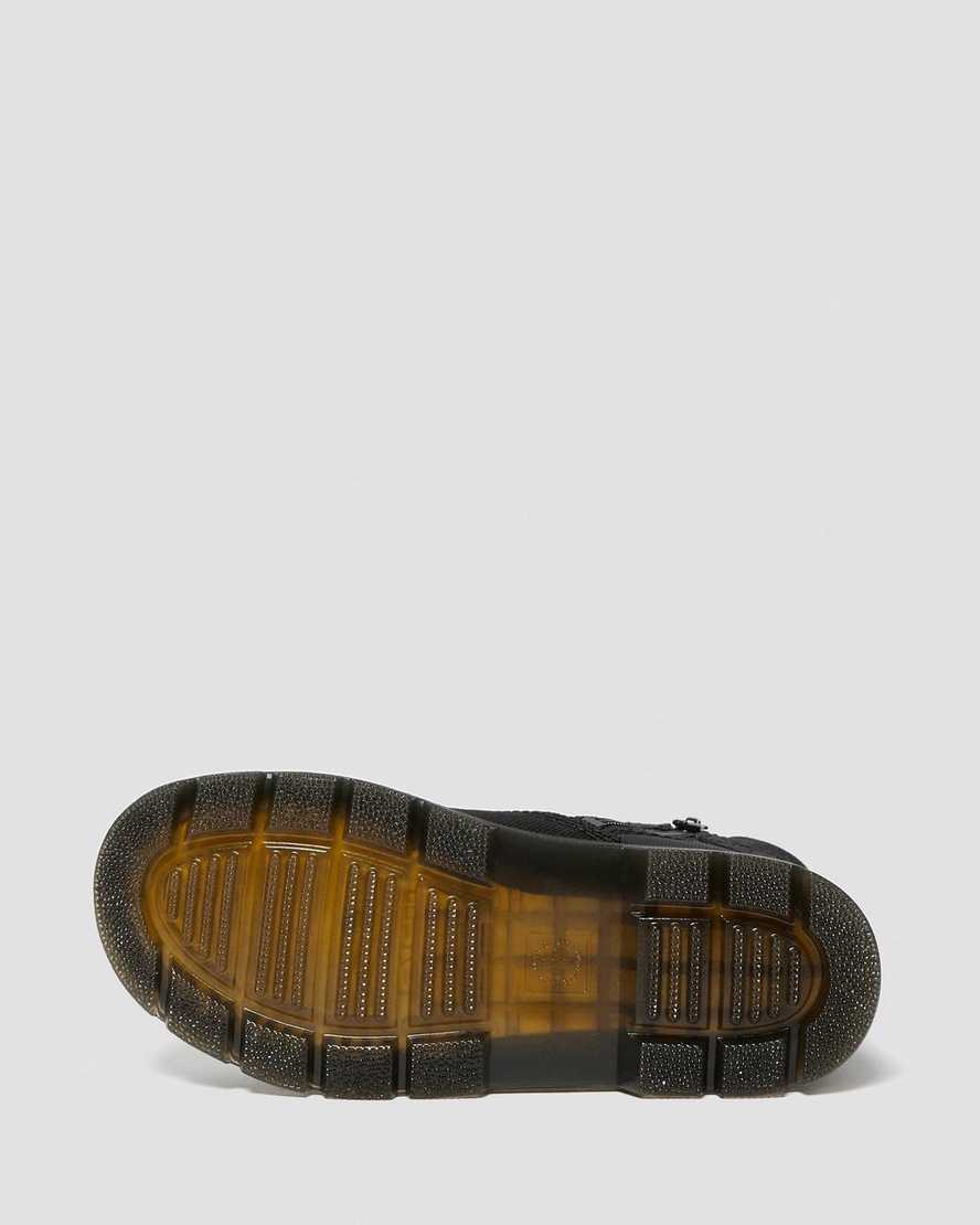 schwarze dr. martens combs tech kinder-freizeitstiefel