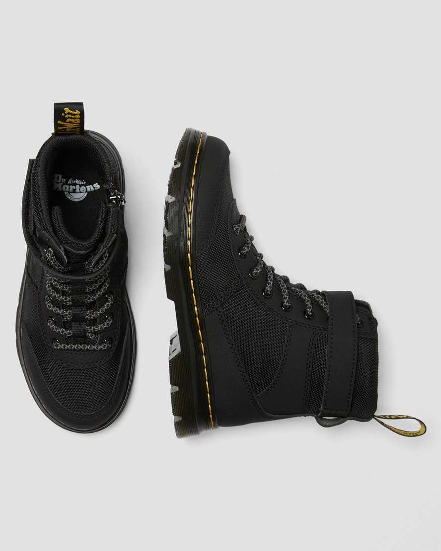 schwarze dr. martens combs tech kinder-freizeitstiefel