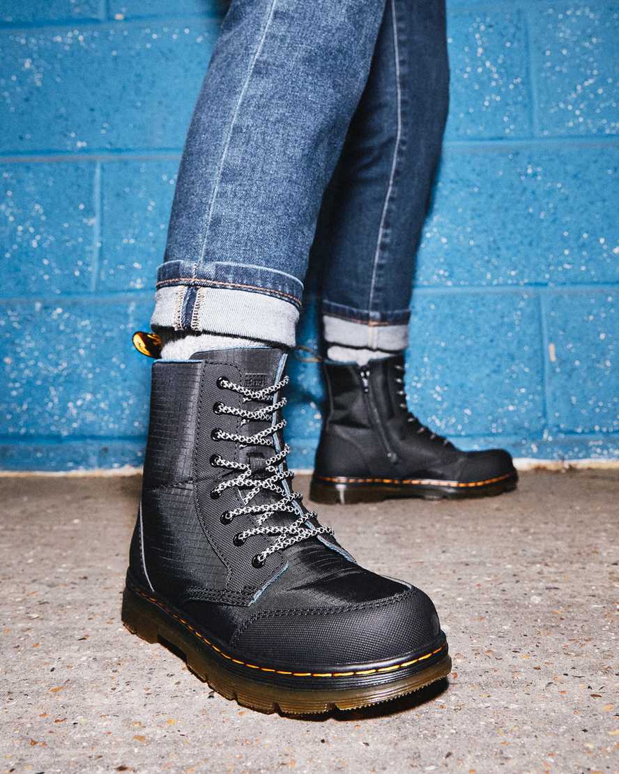 schwarze dr. martens combs utility kinder-freizeitstiefel