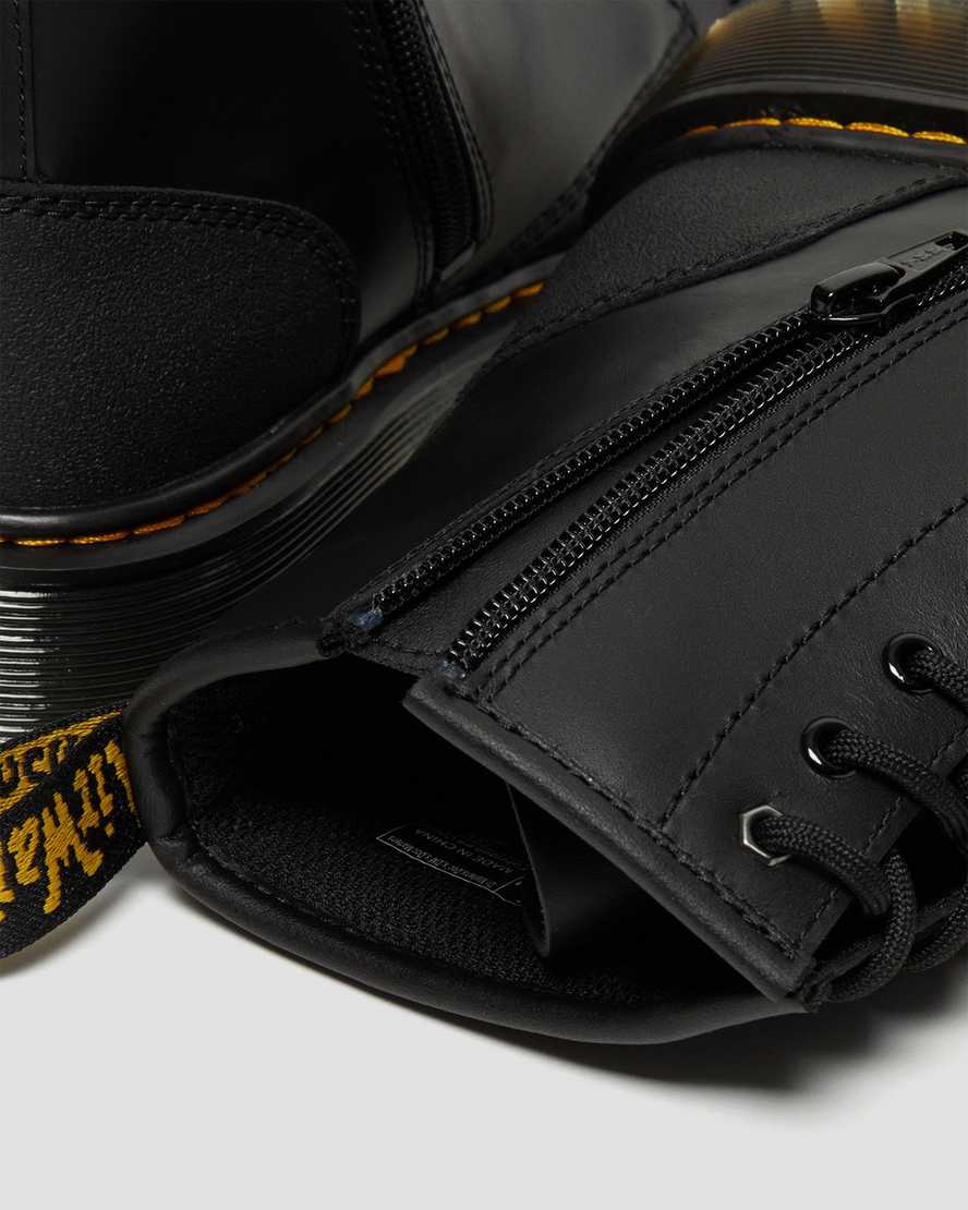 schwarze dr. martens 1460 overlay kinder-freizeitstiefel