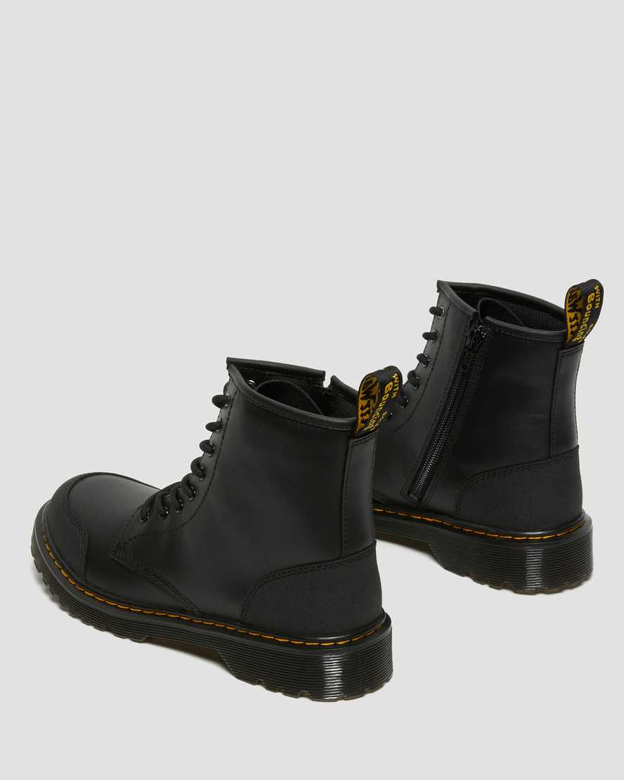 schwarze dr. martens 1460 overlay kinder-freizeitstiefel