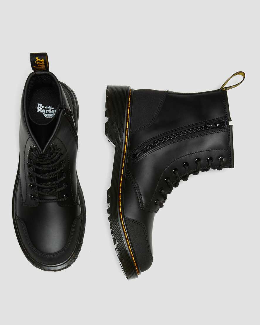 schwarze dr. martens 1460 overlay kinder-freizeitstiefel