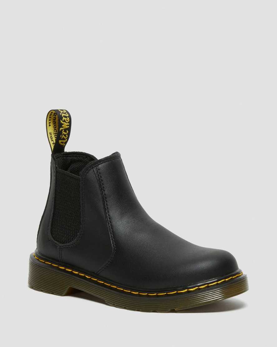 schwarze dr. martens 2976 softy t chelsea boots für kinder
