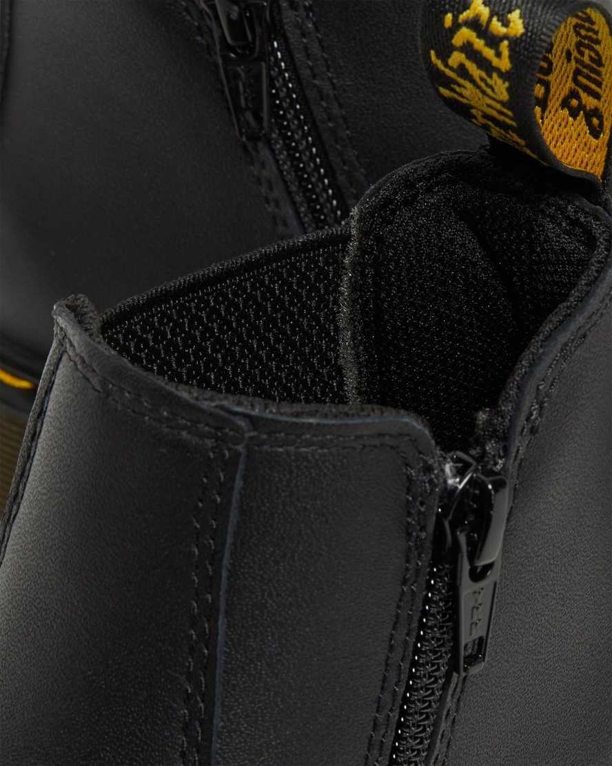 schwarze dr. martens 2976 softy t chelsea boots für kinder