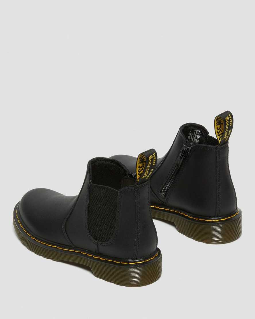 schwarze dr. martens 2976 softy t chelsea boots für kinder