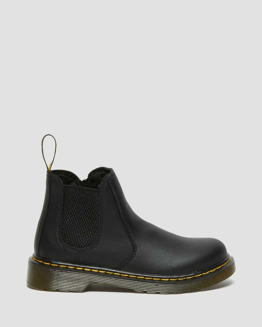 schwarze dr. martens 2976 softy t chelsea boots für kinder