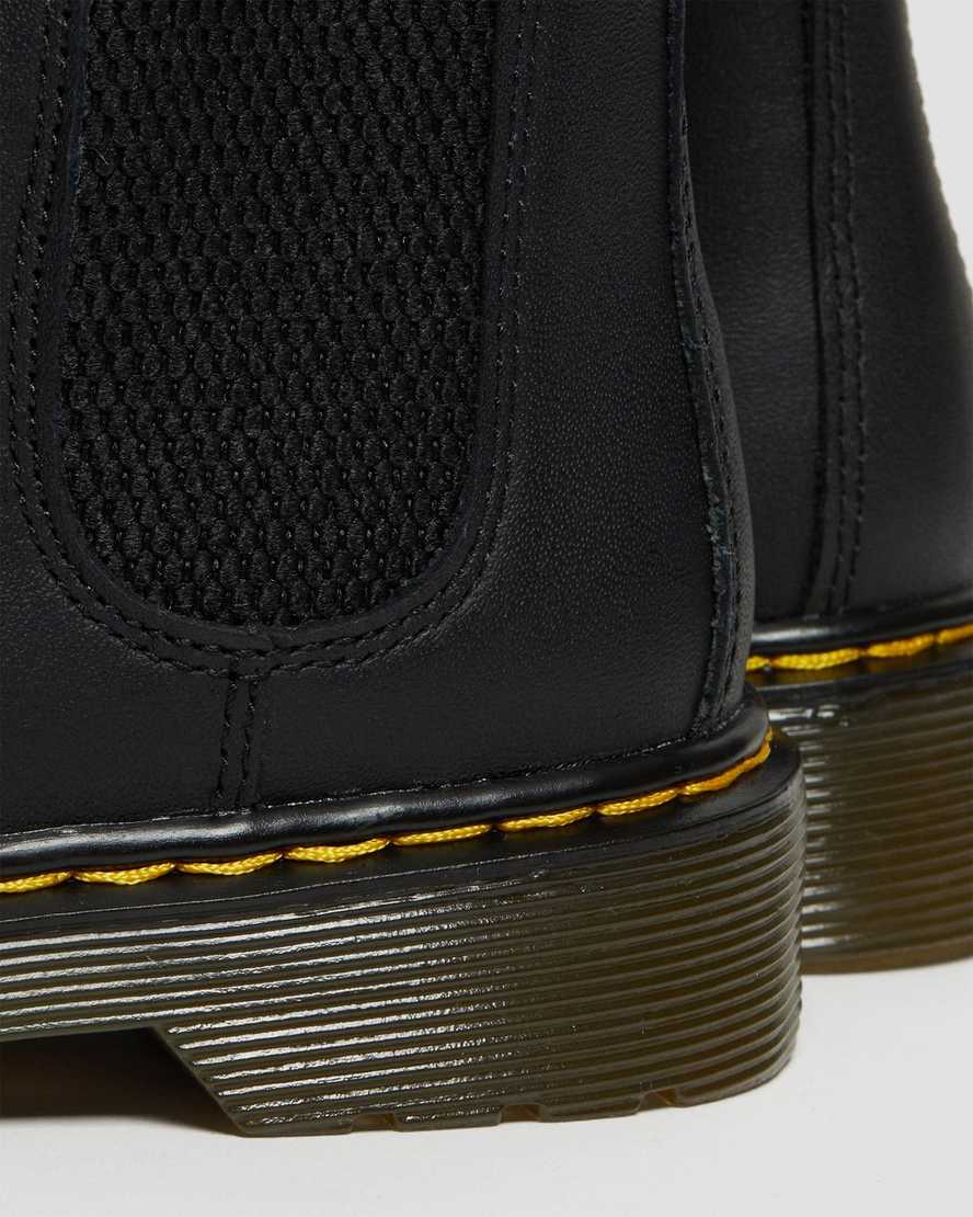 schwarze dr. martens 2976 softy t chelsea boots für kinder