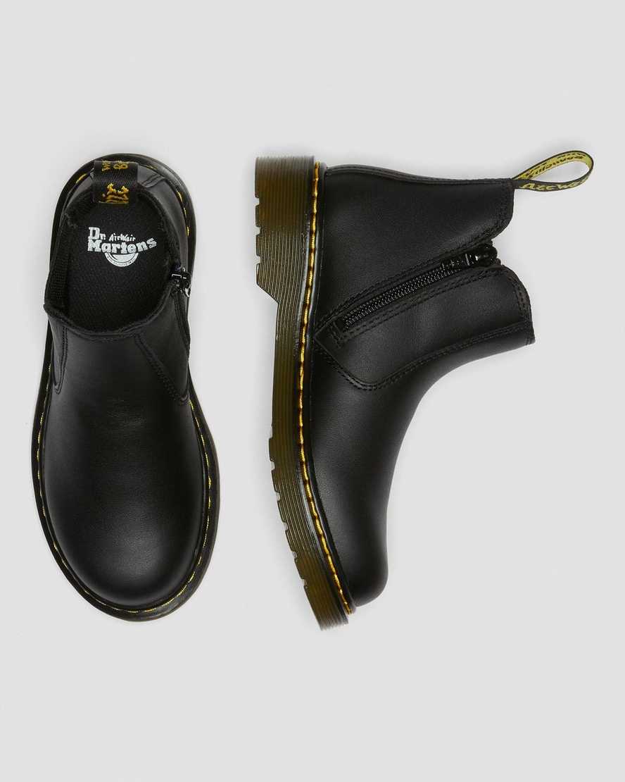schwarze dr. martens 2976 softy t chelsea boots für kinder