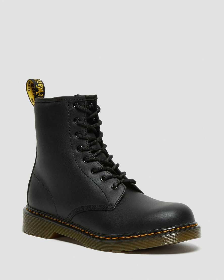 schwarze dr. martens 1460 softy t kinder-schnürstiefel