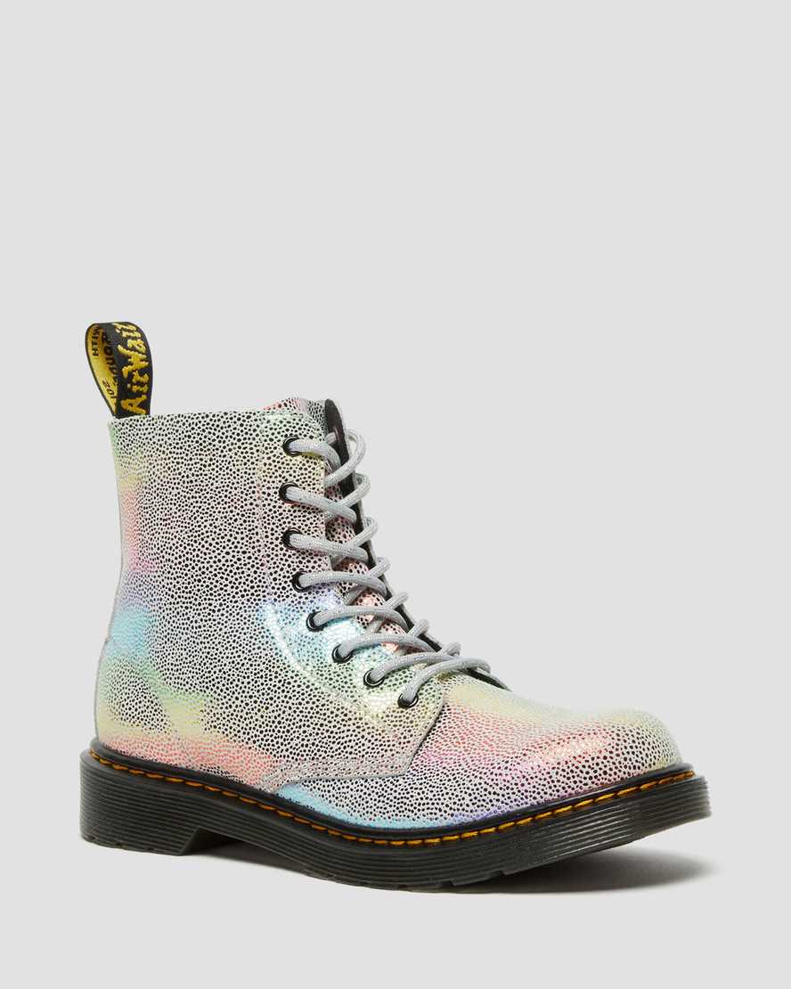 dr. martens 1460 pascal iridescent kinder-schnürstiefel in mehrfarbenoptik