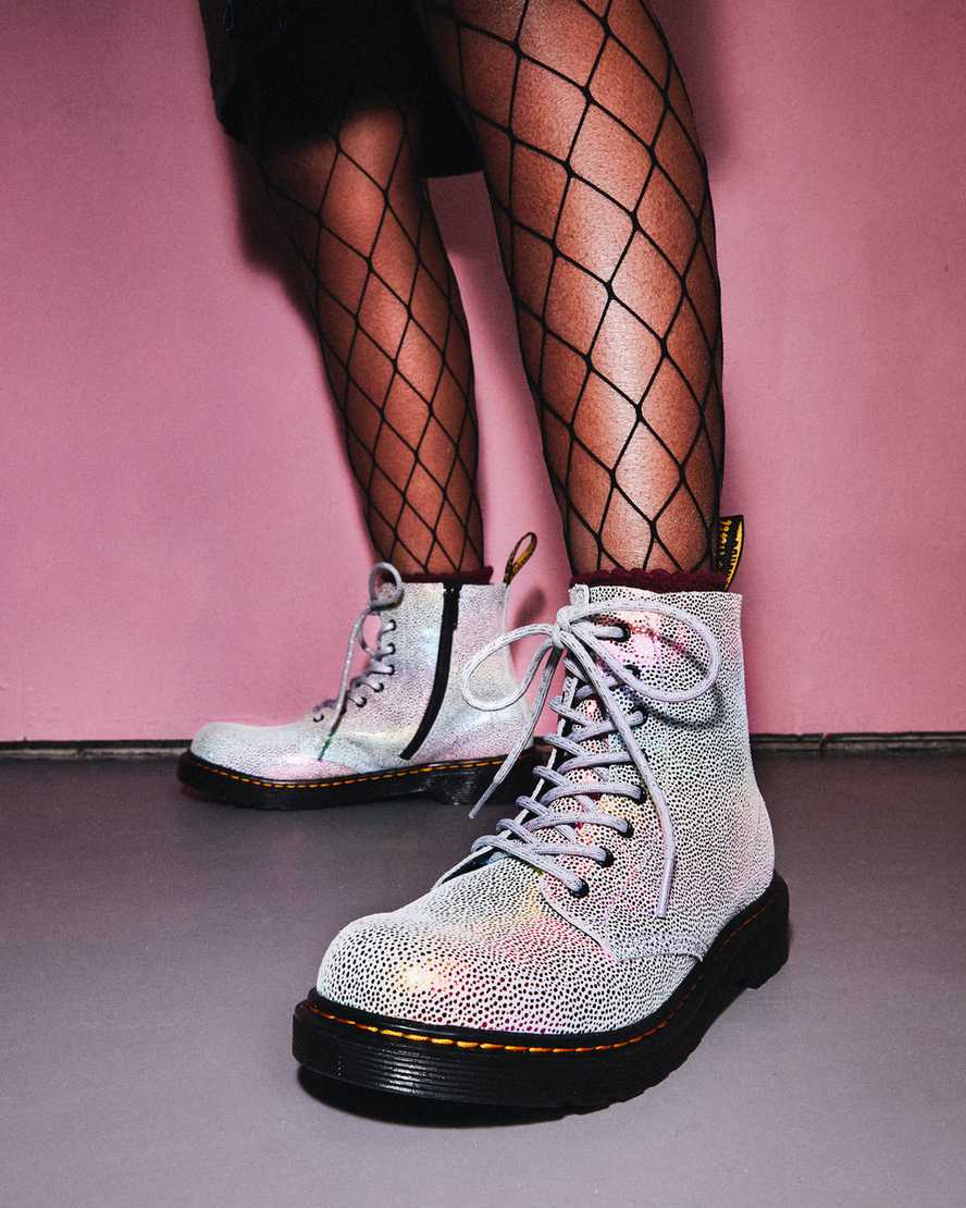 dr. martens 1460 pascal iridescent kinder-schnürstiefel in mehrfarbenoptik