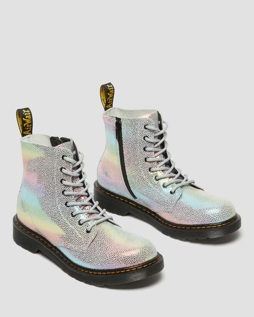 dr. martens 1460 pascal iridescent kinder-schnürstiefel in mehrfarbenoptik