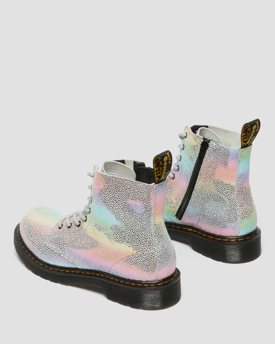 dr. martens 1460 pascal iridescent kinder-schnürstiefel in mehrfarbenoptik