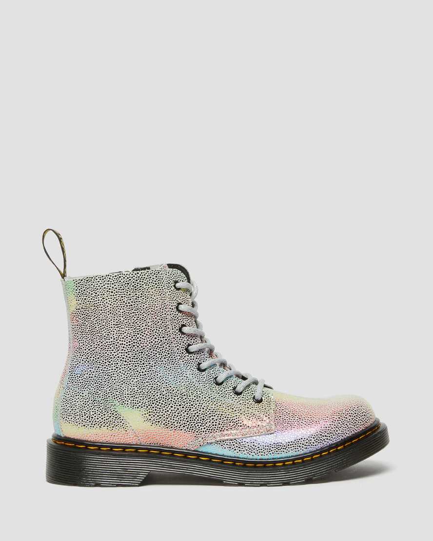 dr. martens 1460 pascal iridescent kinder-schnürstiefel in mehrfarbenoptik