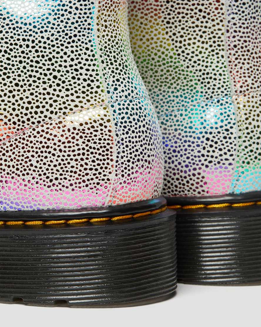 dr. martens 1460 pascal iridescent kinder-schnürstiefel in mehrfarbenoptik