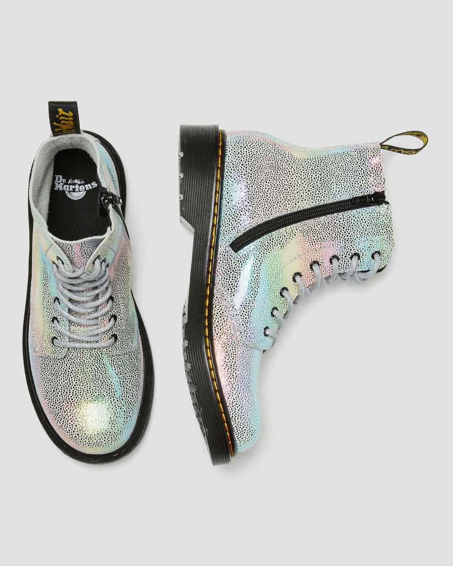 dr. martens 1460 pascal iridescent kinder-schnürstiefel in mehrfarbenoptik