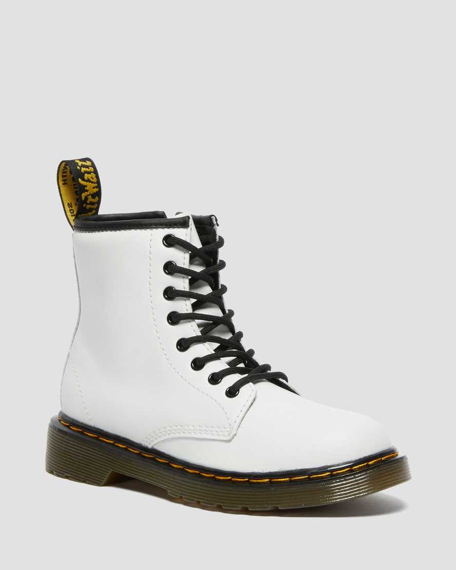 weiße dr. martens 1460 kinder-schnürstiefel