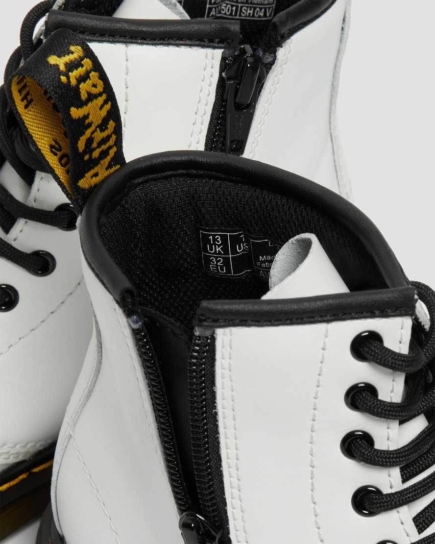 weiße dr. martens 1460 kinder-schnürstiefel