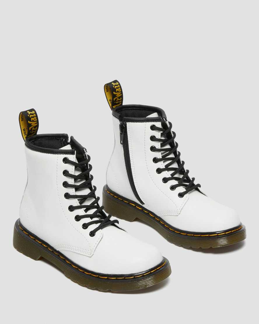 weiße dr. martens 1460 kinder-schnürstiefel