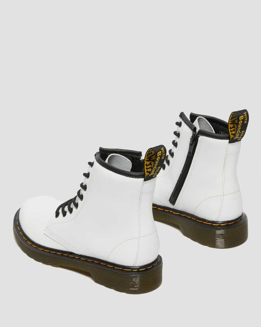weiße dr. martens 1460 kinder-schnürstiefel