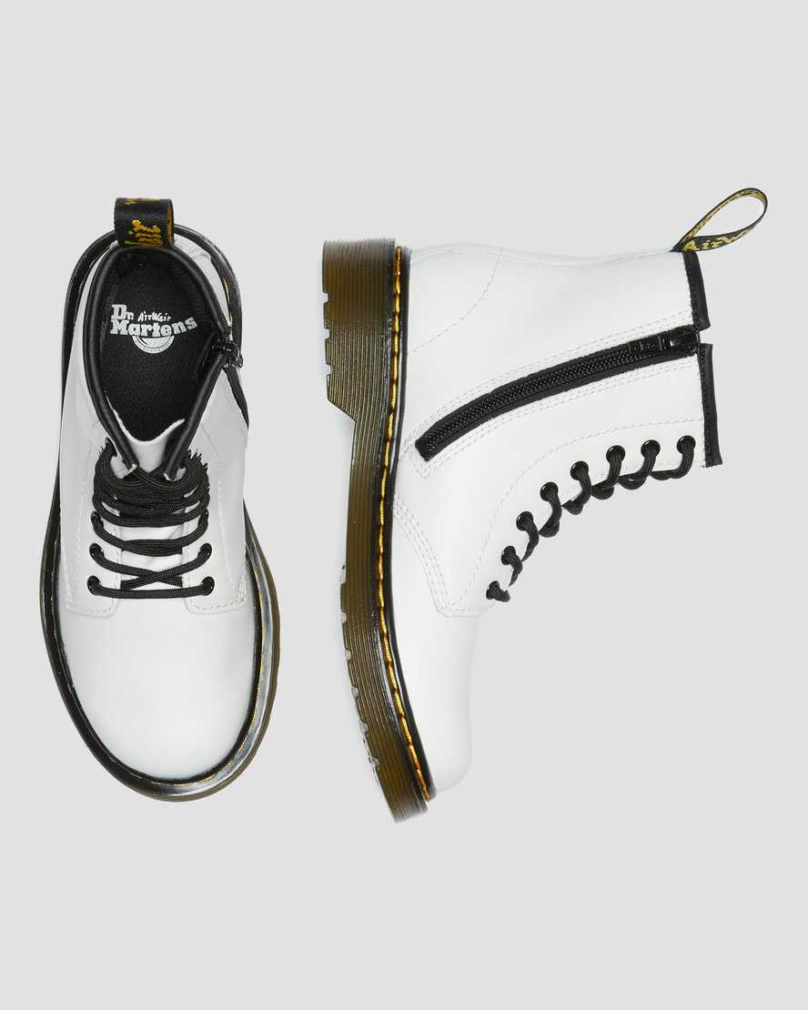 weiße dr. martens 1460 kinder-schnürstiefel