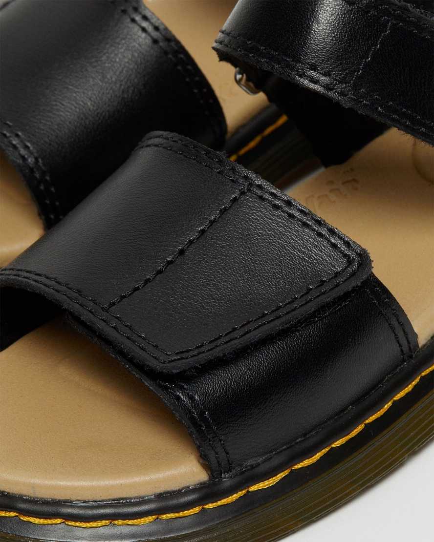 schwarze dr. martens romi klettverschluss-kindersandalen