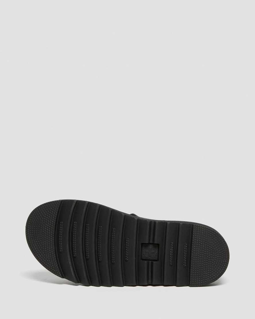 schwarze dr. martens kindersandalen mit frotteeriemen