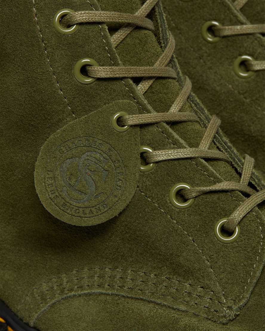 olivgrüne dr. martens 101 herren-ankle-boots