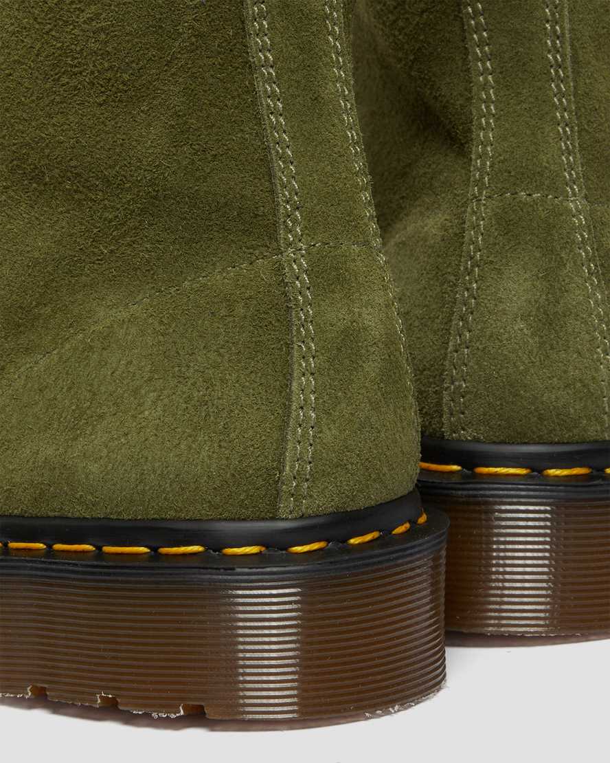 olivgrüne dr. martens 101 herren-ankle-boots