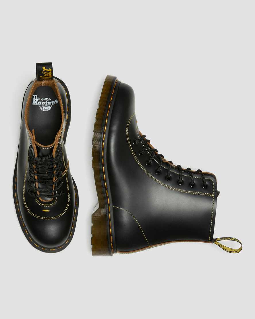 schwarze dr. martens pharamond vintage smooth herren-ankle-boots