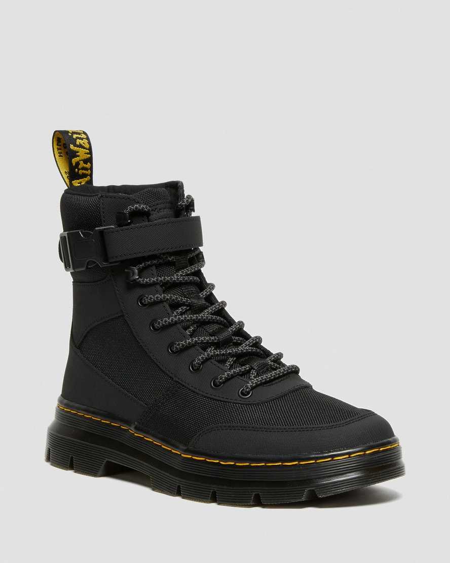 schwarze dr. martens combs tech extra tough poly herren-freizeitstiefel