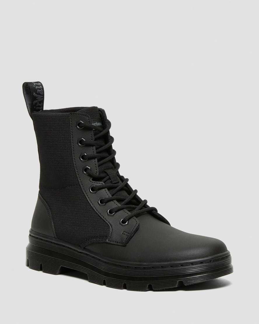 schwarze dr. martens combs ii poly herren-freizeitstiefel