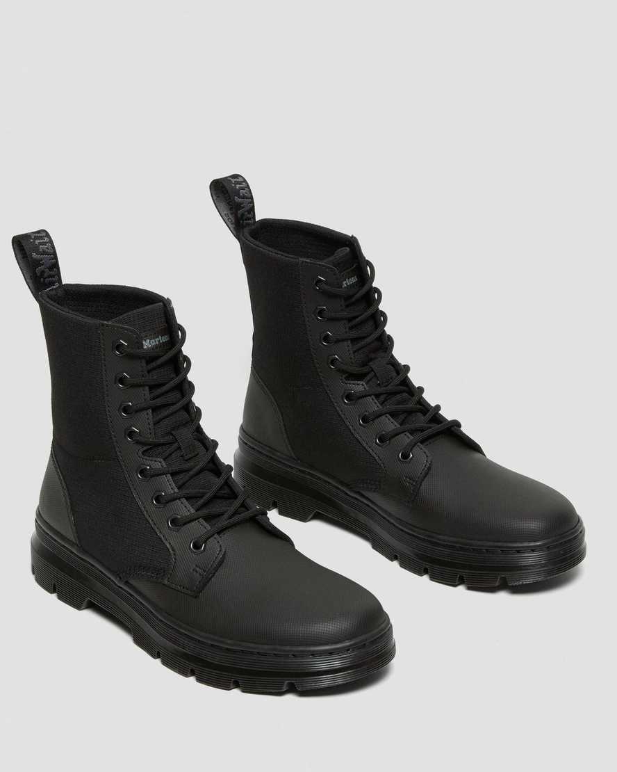 schwarze dr. martens combs ii poly herren-freizeitstiefel