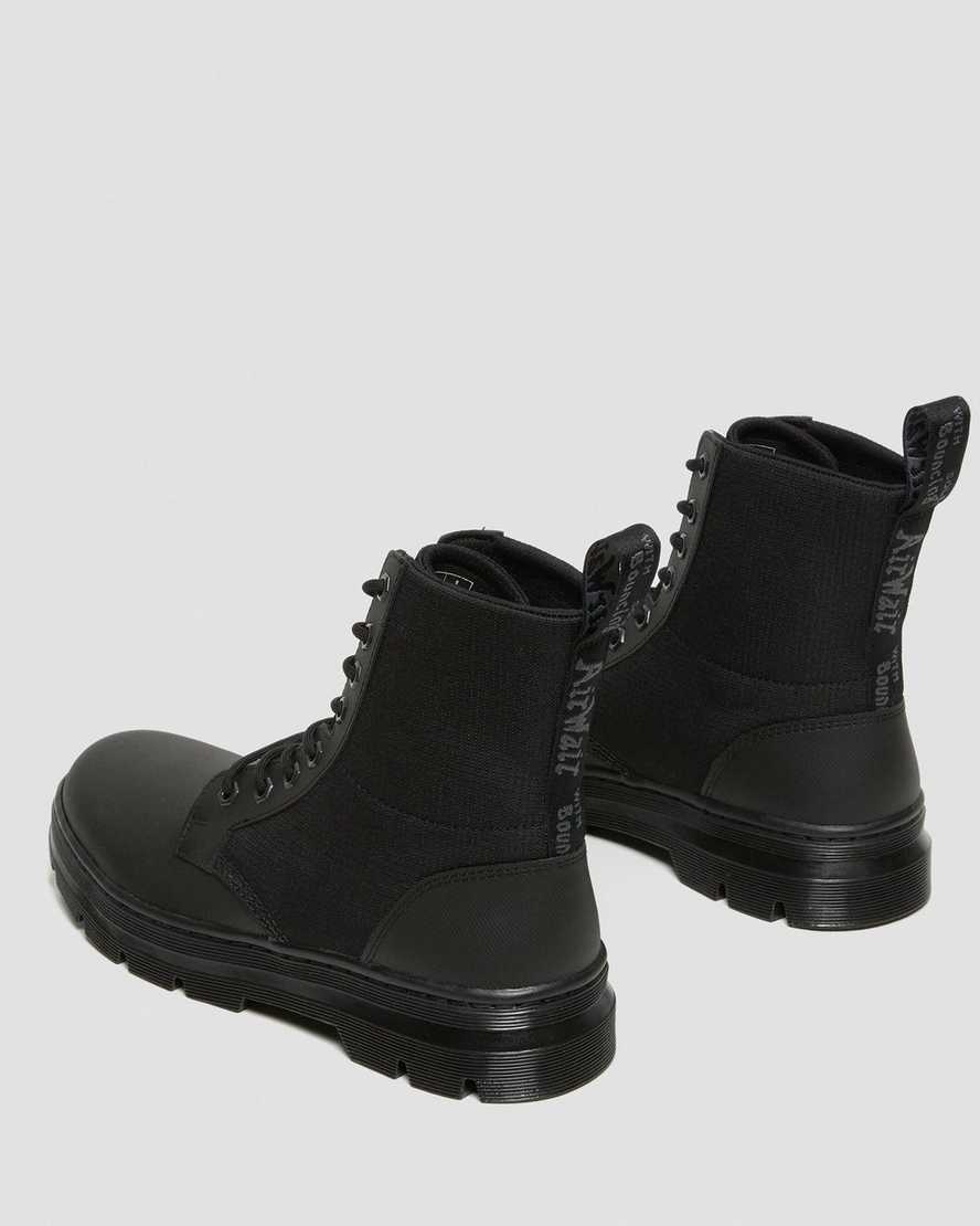 schwarze dr. martens combs ii poly herren-freizeitstiefel
