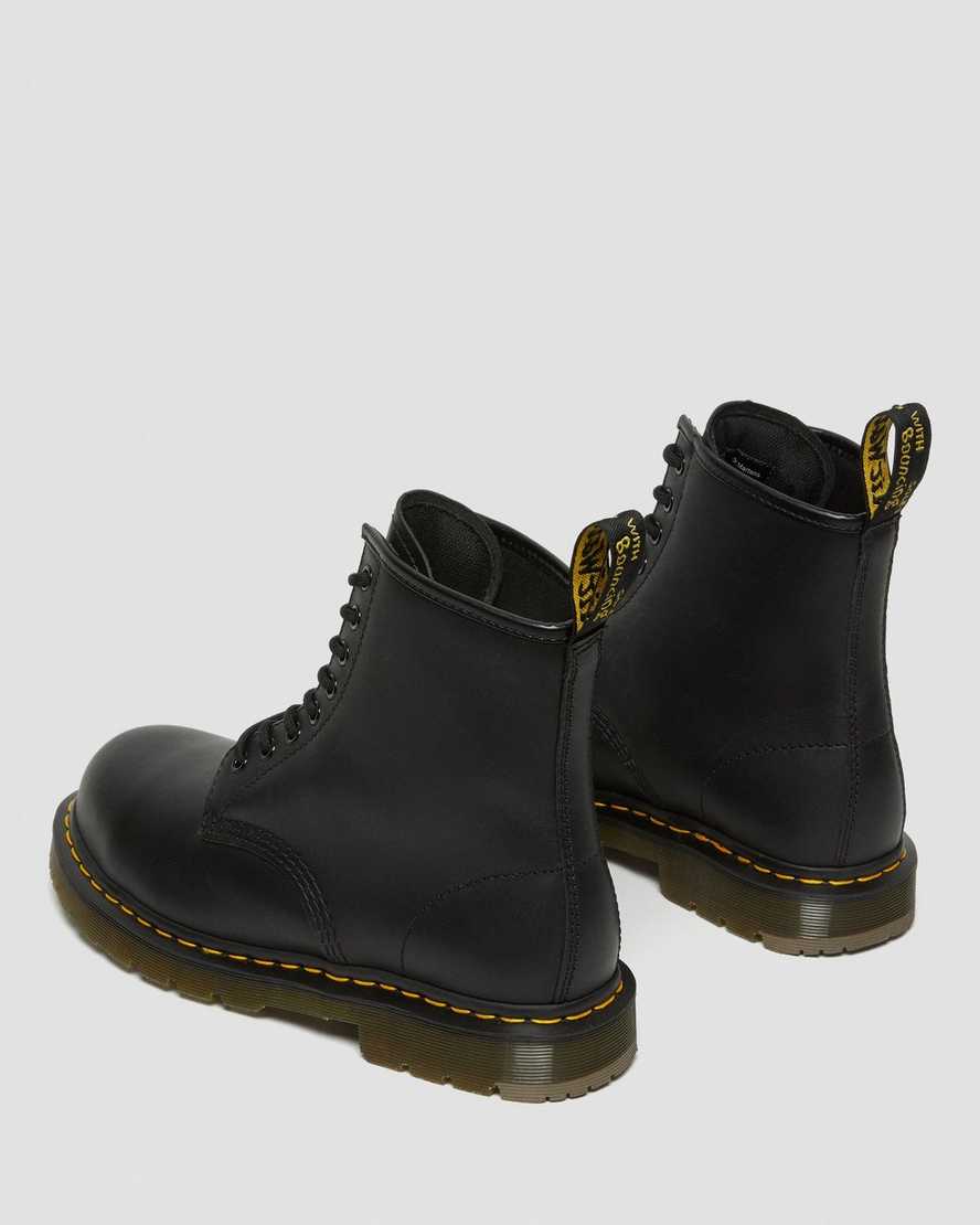 schwarze dr. martens 1460 herren-freizeitstiefel mit rutschfester stahlkappe