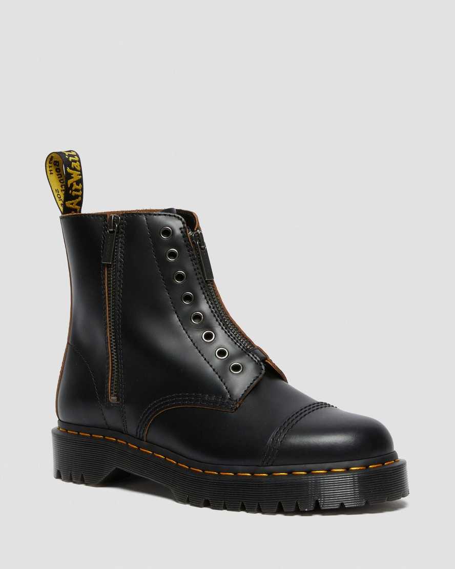 schwarze dr. martens 1460 laceless bex herren-freizeitstiefel