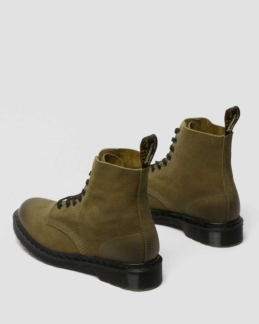 olivgrüne dr. martens 1460 pascal titan herren-freizeitstiefel hergestellt in england