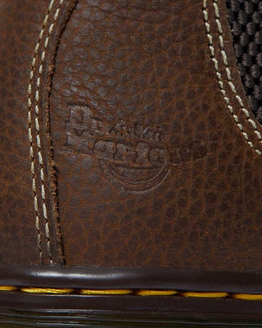 braune dr. martens hardie work chelsea boots für herren