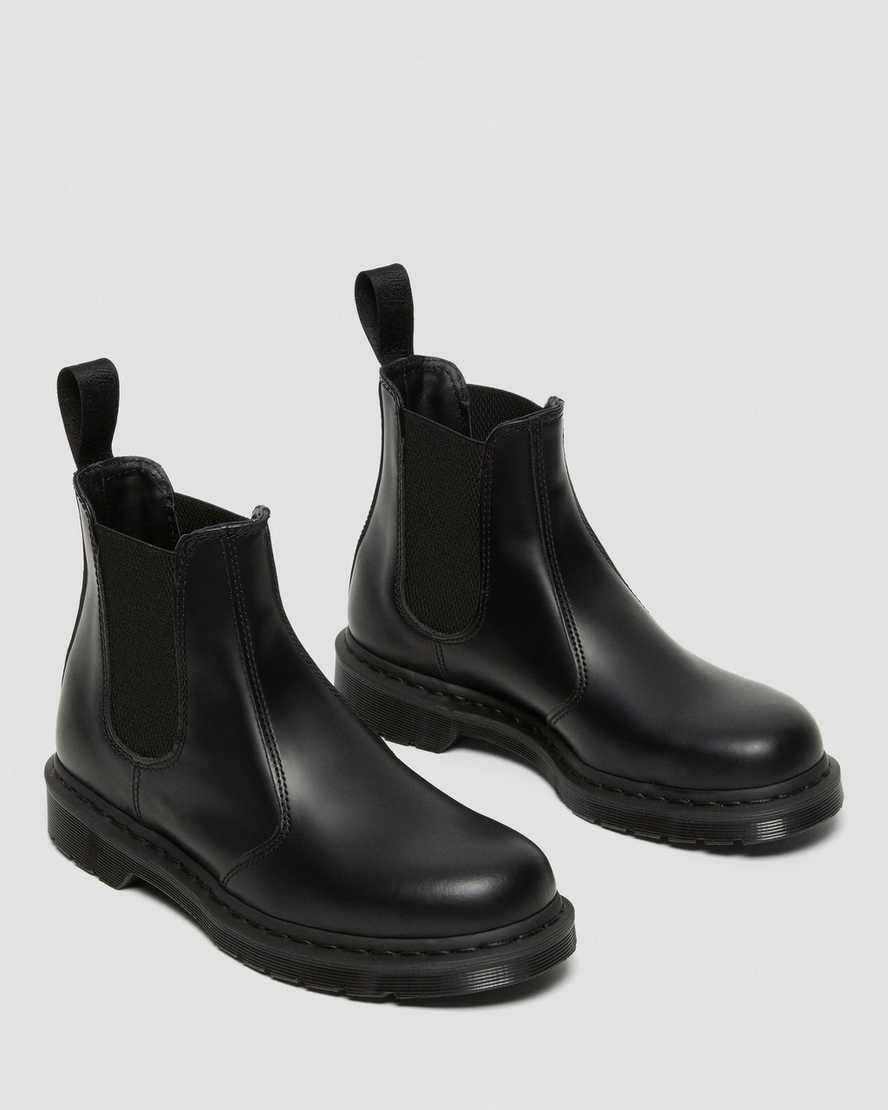 schwarze dr. martens 2976 mono smooth chelsea boots für herren
