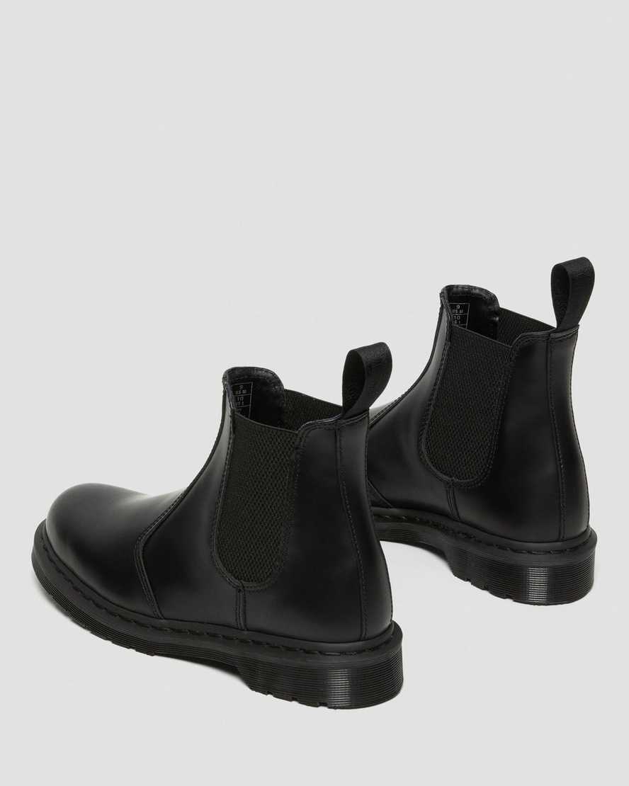 schwarze dr. martens 2976 mono smooth chelsea boots für herren