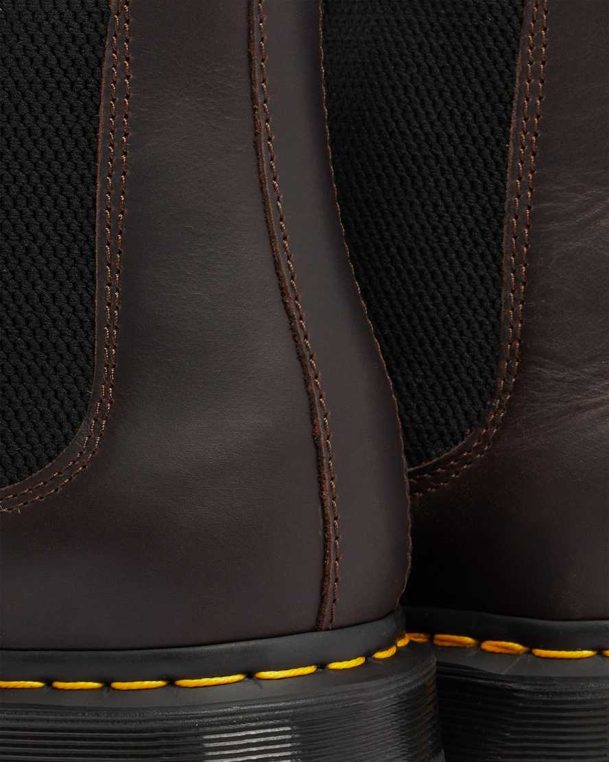 dunkelbraune dr. martens 2976 dm wintergrip chelsea boots für herren