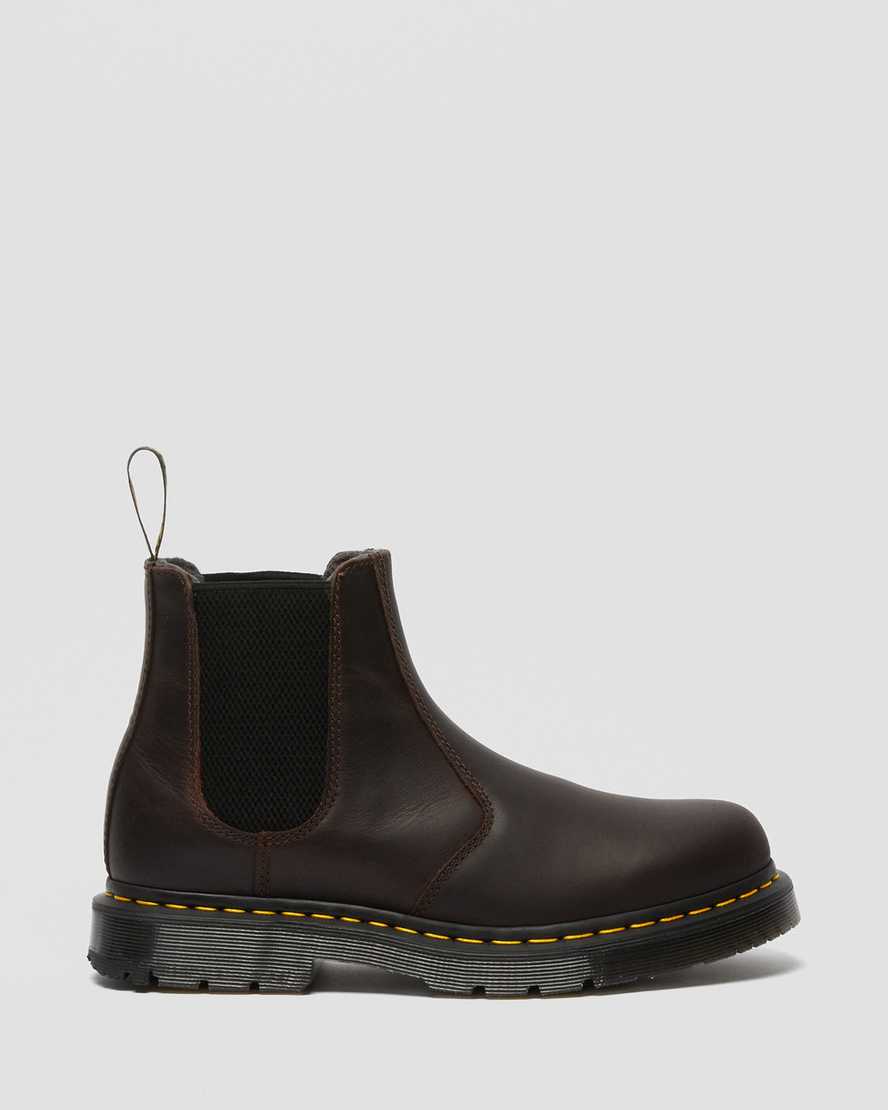 dunkelbraune dr. martens 2976 dm wintergrip chelsea boots für herren