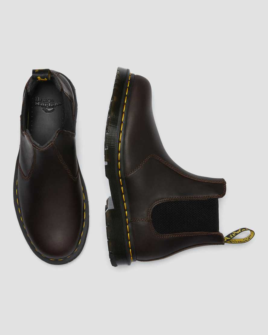 dunkelbraune dr. martens 2976 dm wintergrip chelsea boots für herren