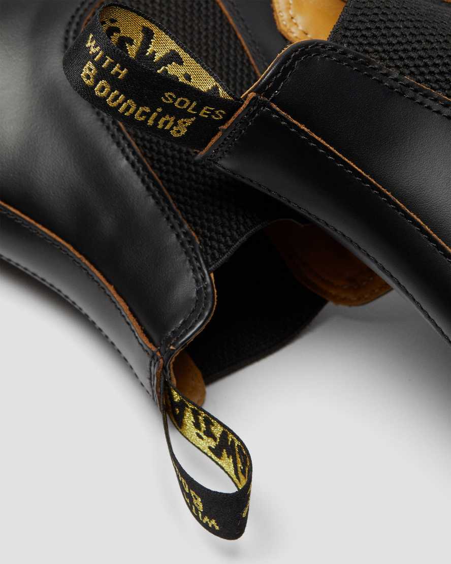 schwarze dr. martens 2976 vintage chelsea boots für herren hergestellt in england