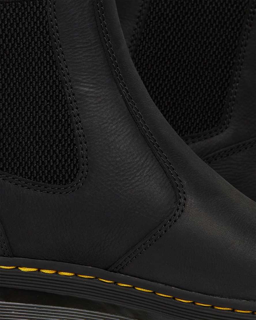 schwarze dr. martens 2976 herren-chelsea-boots
