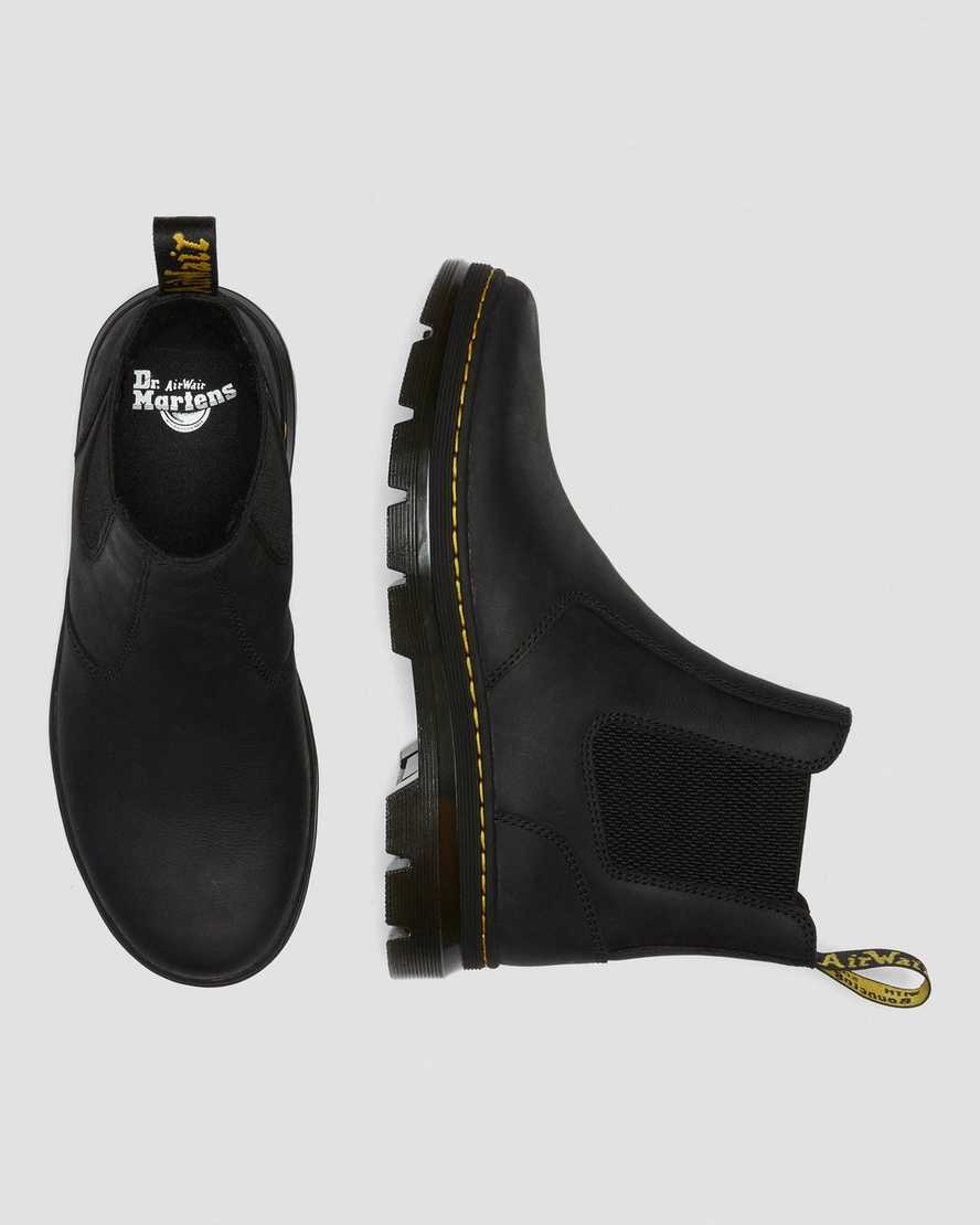 schwarze dr. martens 2976 herren-chelsea-boots