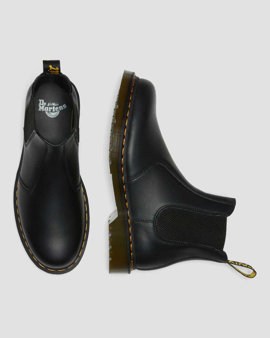 schwarze dr. martens 2976 nappa chelsea boots für herren