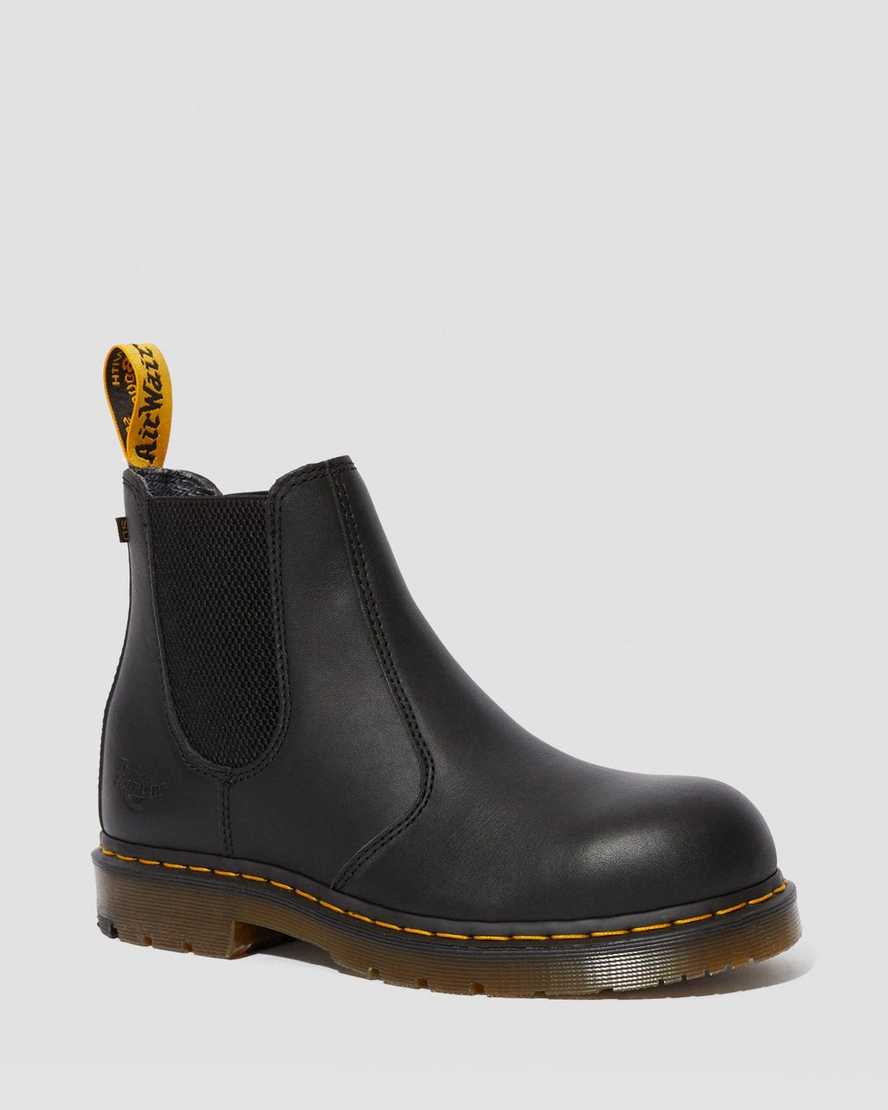 schwarze dr. martens fellside arbeits-chelsea-boots für herren.